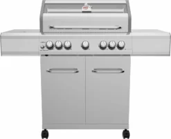 Grillfürst G521E 5-Brenner Edelstahl-Gasgrill - 1. FC Köln Edition - Edelstahlroste