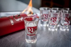 Vegefeuer Kräuter-Likör - Premium Liqueur - 55% - 350ml -Grill Verkaufs-Shop 19387 Vegefeuer Glaeser Set