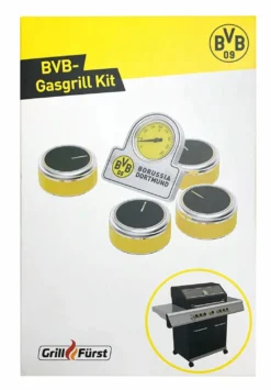 Grillfürst G310G 3-Brenner Gasgrill Borussia Dortmund Edition Mit Hochtemperaturbrenner Und Gusseisen Rosten -Grill Verkaufs-Shop BVB Gasgrill Kit 6