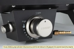 COZZE Pizzaofen Gas 42,5 Cm (17") - Inkl. Pizzastein -Grill Verkaufs-Shop COZZE PizzaofenGas Anschluss