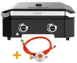 Grill Verkaufs-Shop 24 COZZE Plancha 600 / Plancha Grill Mit 2 Gusseisen Grillplatten