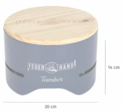 Feuerhand Tischgrill Tamber Blau -Grill Verkaufs-Shop Feuerhand Tamber Tischgrill Blau Abmessungen