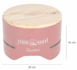 Feuerhand Tischgrill Tamber Rot -Grill Verkaufs-Shop Feuerhand Tischgrill Tamber Rot Abmessungen