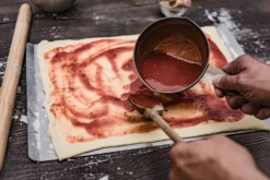 Grillfürst Pizzastein Eckig 40 X 30 Cm Mit Pizzablech -Grill Verkaufs-Shop Grillfuerst Edelstahl Pizzablech