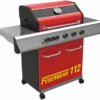 Grillfürst G510G 5-Brenner Gasgrill Mit Hochtemperaturbrenner Und Gusseisen Rosten - Feuerwehr Edition