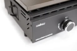 Grillfürst Plancha Grill - 2 Brenner Mit Insgesamt 7 KW Und Edelstahl Plancha - Inkl. 2 Stk. Plancha Spatel Und Grillzange -Grill Verkaufs-Shop Grillfuerst Gas Planchagrill schwarz 20 099