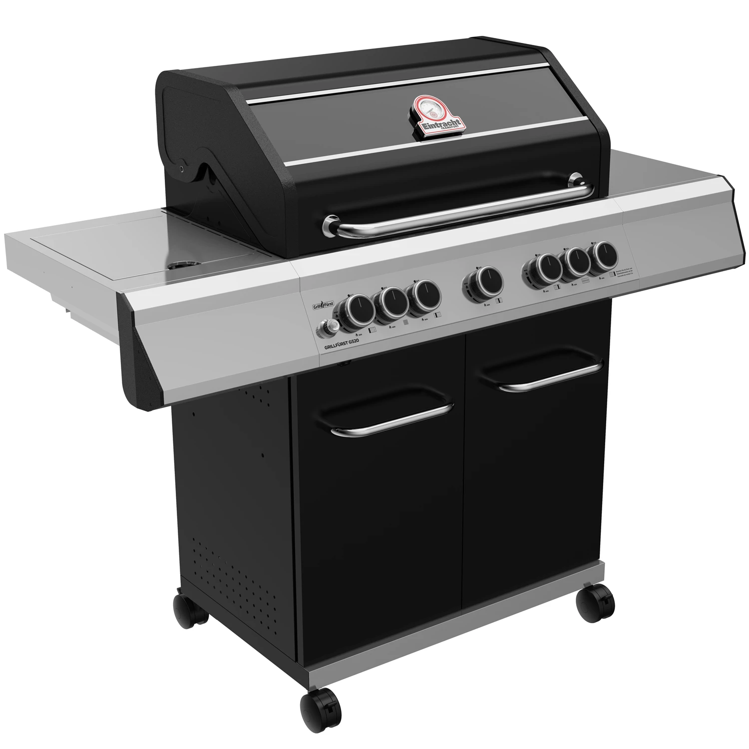 Grillfürst G520E 5-Brenner Gasgrill - Eintracht Frankfurt Edition - Edelstahlroste - X-DEAL Inkl. Zubehörpaket 2 Grillfürst G520E 5-Brenner Gasgrill - Eintracht Frankfurt Edition - Edelstahlroste - X-DEAL Inkl. Zubehörpaket – Bild 2