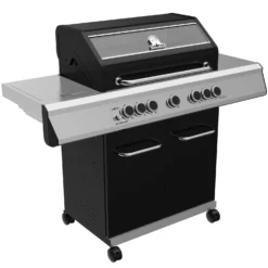 Grillfürst G520E 5-Brenner Gasgrill Mit Hochtemperaturbrenner, Heckbrenner Und Edelstahl Rosten -Grill Verkaufs-Shop Grillfuerst Gasgrill G520E seitlich 1