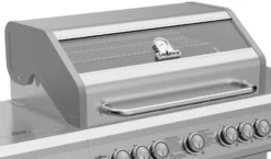 Grillfürst G521E 5-Brenner Edelstahl-Gasgrill Mit Hochtemperaturbrenner, Heckbrenner Und Edelstahl Rosten -Grill Verkaufs-Shop Grillfuerst Gasgrill G521E Edelstahl Sichtscheibe 1