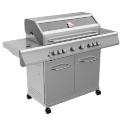 Grillfürst G621E 6-Brenner Edelstahl-Gasgrill - Eintracht Frankfurt Edition - Edelstahlroste
