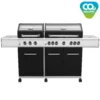 Grillfürst G750G 7-Brenner Doppelkammer - Gasgrill Mit Hochtemperaturbrenner, Seitenkocher, Heckbrenner Und Gusseisen Rosten