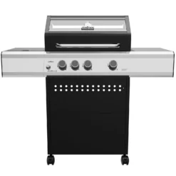 Grillfürst S330G 3-Brenner Gasgrill Mit Seitenkocher Und Gusseisen Rosten - Inkl. Gasgrill Einsteigerpaket -Grill Verkaufs-Shop Grillfuerst Gasgrill S330G ohne Zertifikat