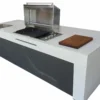 Grillfürst Outdoor Küche Aus 3-tlg. Gegossenem Beton Und HPL (340 Cm X 120 Cm) - Mit Einbaugrill Und Spüle