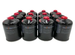 Grillfürst Kombi Kartuschen-Druckregler 50 Mbar - X-DEAL Inkl. 12 Grillfürst Gaskartuschen -Grill Verkaufs-Shop Grillfuerst Schraubkartusche Gaskartusche Set 12 Stk