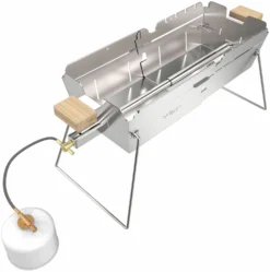 Knister Edelstahl-Gasgrill - Ausziehbarer Kompaktgrill -Grill Verkaufs-Shop Knister Edelstahl Gasgrill Kompaktgrill Brenner