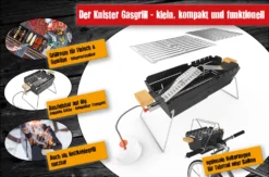 Knister Gasgrill - Ausziehbarer Kompaktgrill