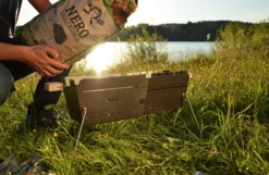 Knister Grill Original - Ausziehbarer Holzkohle Kompaktgrill -Grill Verkaufs-Shop Knister Grill Holzkohle befuellen