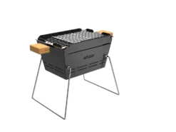 Knister Grill Original - Ausziehbarer Holzkohle Kompaktgrill -Grill Verkaufs-Shop Knister Grill zusammengeschoben