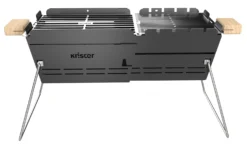 Knister Grill Original - Ausziehbarer Holzkohle Kompaktgrill -Grill Verkaufs-Shop Knister Kompaktgrill Holzkohlegrill