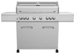 Grillfürst G621G 6-Brenner Edelstahl-Gasgrill - 1. FC Köln Edition - Gusseisenroste