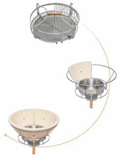 Monolith Grill LeCHEF BBQ GURU - PRO-Serie 2.0 Schwarz - MIT Gestell Und Seitentischen - Inkl. UltraQ Controller Set -Grill Verkaufs-Shop Monolith Pro Serie SGS Grillrost System 1 1 1