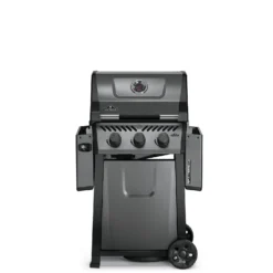 Napoleon Freestyle 365 Gasgrill, Graphit - Modell 2023 - X-DEAL Inkl. Abdeckhaube Und Gussplatte -Grill Verkaufs-Shop Napoleon Freestyle 365 Gasgrill front Seiten abgeklappt 2