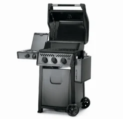 Napoleon Freestyle 365 Gasgrill, Graphit - Mit Seitenbrenner - Modell 2023 - X-DEAL Inkl. Abdeckhaube Und Gussplatte -Grill Verkaufs-Shop Napoleon Freestyle 365 SB Seite abgeklappt 2