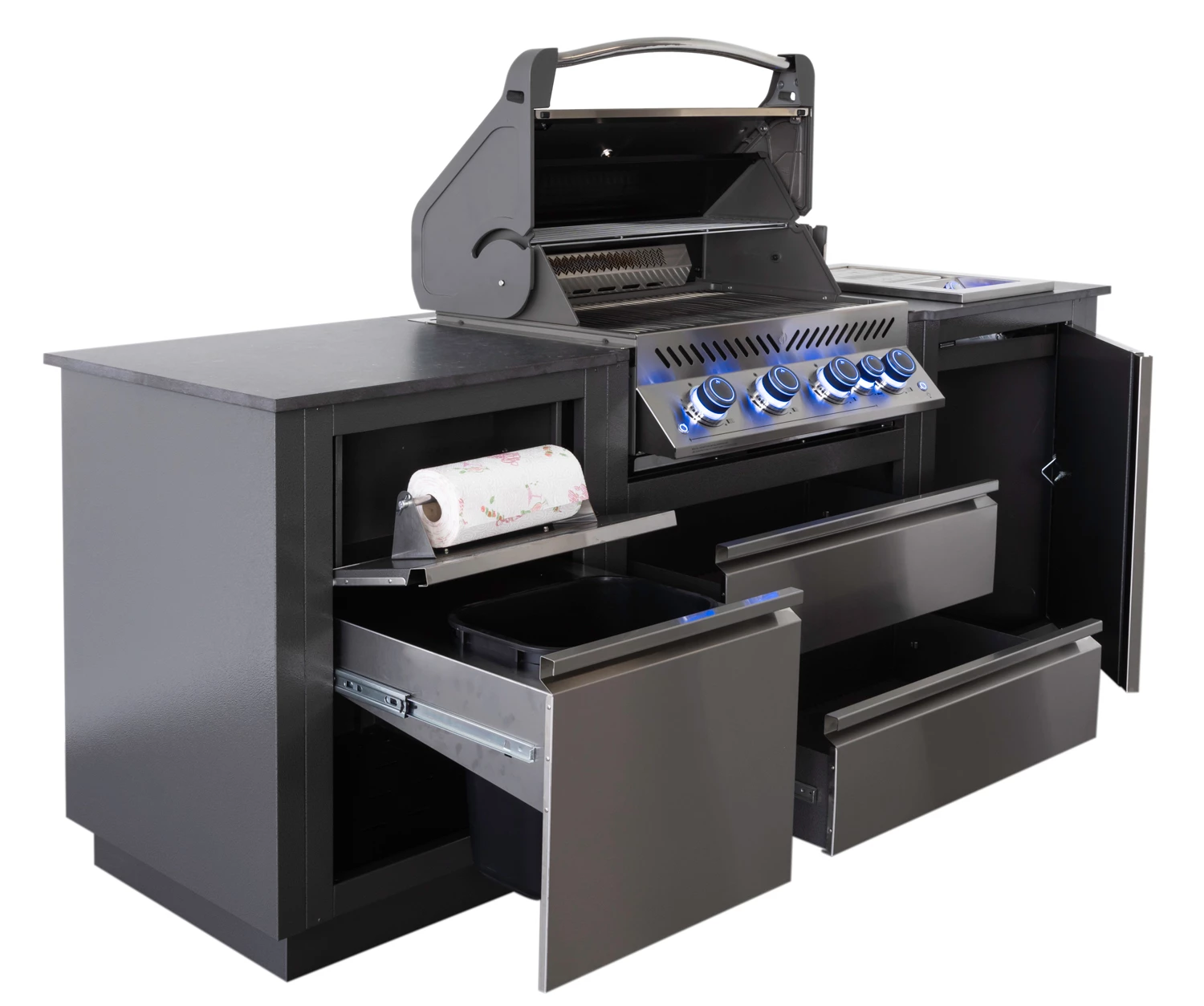 Napoleon Outdoor Küche Oasis Compact 105 Mit Prestige 500 Einbaugrill Und Einbau Sizzle Zone - Inkl. Arbeitsplatte Aus Feinsteinzeug 3 Napoleon Outdoor Küche Oasis Compact 105 Mit Prestige 500 Einbaugrill Und Einbau Sizzle Zone - Inkl. Arbeitsplatte Aus Feinsteinzeug – Bild 3
