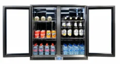 Napoleon Outdoor - Kühlschrank, 210 Liter, 2-türig Mit Doppelverglasung Und LED Beleuchtung - Wasserdicht Nach IP24 -Grill Verkaufs-Shop Napoleon Outdoor Kueche Kuehlschrank beide Tueren offen