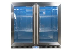 Napoleon Outdoor - Kühlschrank, 210 Liter, 2-türig Mit Doppelverglasung Und LED Beleuchtung - Wasserdicht Nach IP24 -Grill Verkaufs-Shop Napoleon Outdoor Kueche Kuehlschrank leer beleuchtet