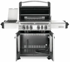 Napoleon Prestige 500 Edelstahl Gasgrill - Mit Safety Glow - X-DEAL Inkl. Grillthermometer, Schneidebrett Und Windschild Für SIZZLE ZONE -Grill Verkaufs-Shop Napoleon Prestige 500 Gasgrill Edelstahl open 2