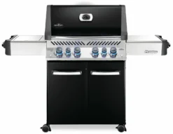 Napoleon Prestige 500 Gasgrill, Schwarz - Mit Safety Glow - X-DEAL Inkl. Grillthermometer, Schneidebrett Und Windschild Für SIZZLE ZONE