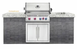 Napoleon Prestige Pro 500-3 Edelstahl Einbaugrill Gas - Inkl. Drehspieß - Modell 2023 -Grill Verkaufs-Shop Napoleon Prestige Pro 500 Montagebeispiel