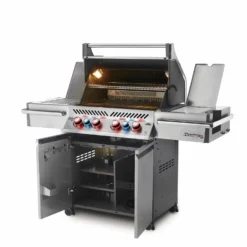Napoleon Prestige Pro 500-3 Edelstahl Gasgrill Inkl. Drehspieß - X-DEAL Inkl. Napoleon Holzkohlegrill Kugelgrill Ø 57cm -Grill Verkaufs-Shop Napoleon Prestige Pro 500 seitlich offen 3