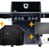 Napoleon Rogue SE 525 Gasgrill - All-black - Mit Sizzle Zone Und Heckbrenner - Grillfürst Edition - X-DEAL Inkl. Abdeckhaube, Gussplatte Und Drehspieß-Set - Modell 2022