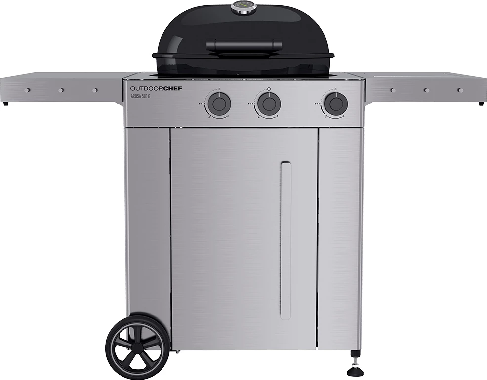 Outdoorchef Gas Kugelgrill Arosa 570 G Premium Steel Inkl. Seitenkocher 1 Outdoorchef Gas Kugelgrill Arosa 570 G Premium Steel Inkl. Seitenkocher