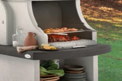 Palazzetti Grillkamin Bastia Mit Pizzaofen Inkl. Montagematerial -Grill Verkaufs-Shop Palazzetti Grillkamin Bastia Simsplatte Marmotech