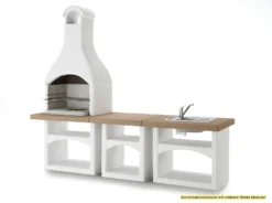Palazzetti Outdoor Küche: Modul Grillkamin Brioni Inkl. Montagematerial -Grill Verkaufs-Shop Palazzetti Grillkamin Brioni Outdoor Kueche Kombi