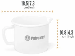 Petromax Emaille Milchtopf / 1000 Ml / Weiß -Grill Verkaufs-Shop Petromax Milchtopf Emaille 1000ml weiss Abmessungen