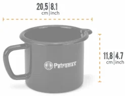 Petromax Emaille Milchtopf / 1400 Ml / Schwarz -Grill Verkaufs-Shop Petromax Milchtopf Emaille 1400ml schwarz Abmessungen