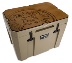 Petromax Haft-Auflage Für Kühlbox Kx50 Braun Mit Drachenemblem -Grill Verkaufs-Shop Petromax kx50 padw d Haft Auflage Kuehlbox kx50 sand braun Drachen 3 1625147104