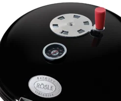 Rösle Holzkohlegrill Kugelgrill No.1 F50 Sport - FC Bayern Edition - Inkl. FC Bayern Abdeckhaube -Grill Verkaufs-Shop Roesle Holzkohle Kugelgrill Sport F50 FC Bayern Detail Deckel