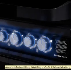 Rösle Gasgrill Magnum PRO G3 - Modell 2023 -Grill Verkaufs-Shop Roesle Magnum Pro Drehregler beleuchtet Beispiel G4 S 2