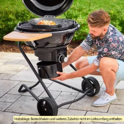 Rösle Holzkohlegrill Kugelgrill No.1 F60 Air Nero Jubiläumsmodell -Grill Verkaufs-Shop Roesle No1 Holzkohle Kugelgrill AIR F60 Nero Ascheschale
