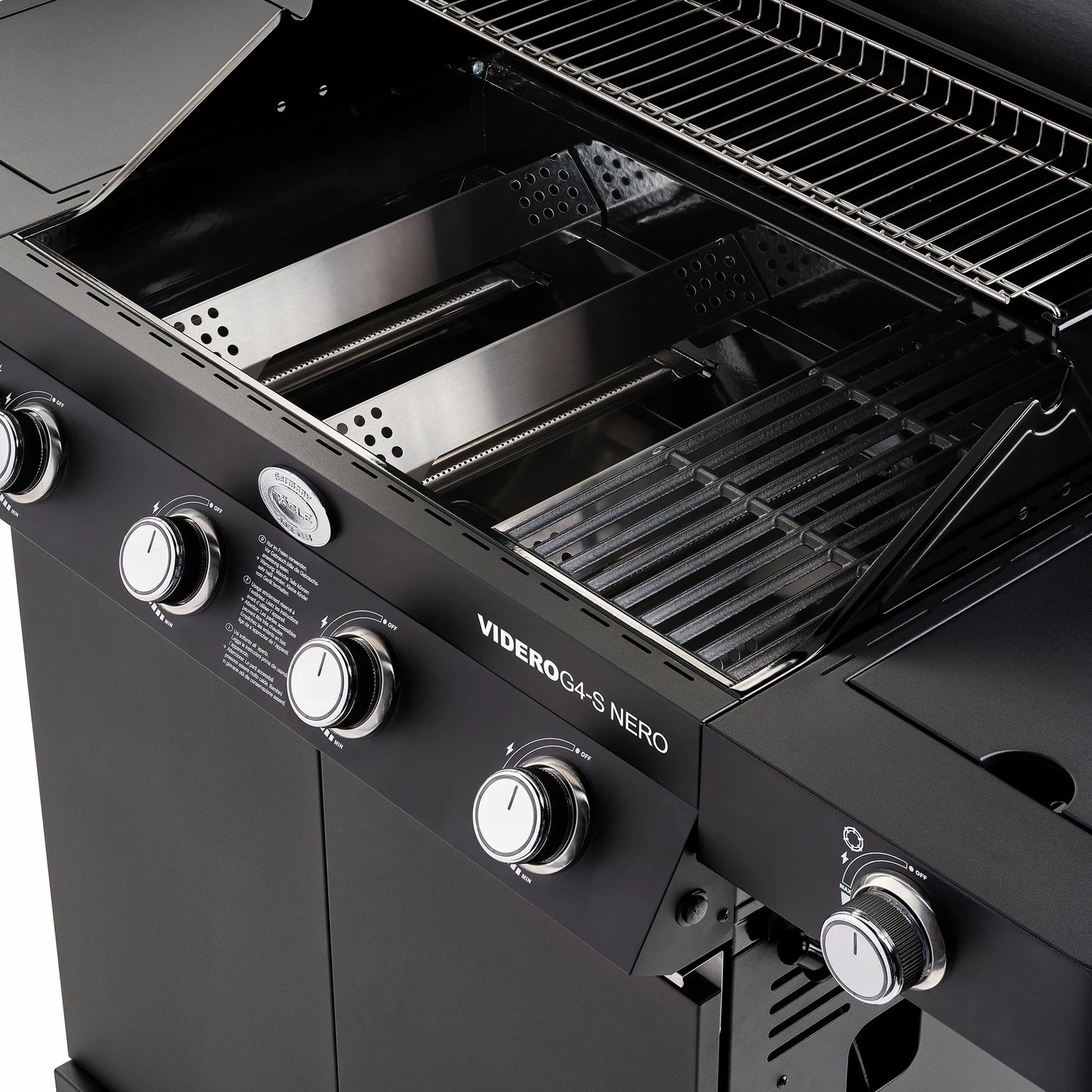 Rösle Gasgrill Videro G4-S Vario+ Nero Schwarz - Modell 2023 - X-DEAL Inkl. Abdeckhaube, Grillplatte Und Drehspieß 10 Rösle Gasgrill Videro G4-S Vario+ Nero Schwarz - Modell 2023 - X-DEAL Inkl. Abdeckhaube, Grillplatte Und Drehspieß – Bild 10