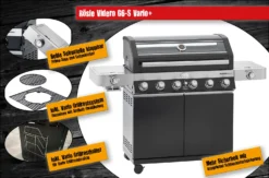 Rösle Gasgrill Videro G6-S VARIO+ Schwarz - Modell 2023 - SMART Deal Inkl. Grillfürst Grill Control -Grill Verkaufs-Shop Roesle Videro G6 S Vario Highlights