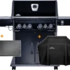 Napoleon Rogue SE 525 Gasgrill - All-black - Mit Sizzle Zone Und Heckbrenner - Grillfürst Edition Inkl. Abdeckhaube Im Karton + Gussplatte - Modell 2022
