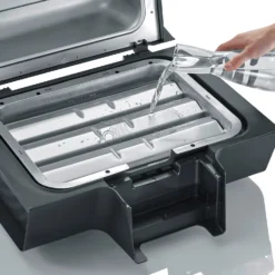 Severin Elektrogrill SEVO Smart Control GT - Boost Zone 500°C - Mit Deckel - 3.000 W -Grill Verkaufs-Shop Severin Sevo Smart Control GT PG8138 Aluschale
