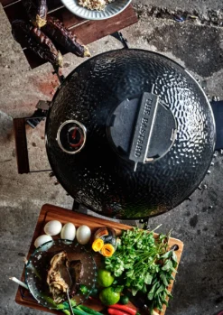 The Bastard Keramikgrill Classic Medium - Complete - Schwarz Glänzend - Modell 2023 -Grill Verkaufs-Shop The Bastard Classic Medium Keramikgrill Seitenablagen