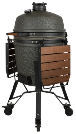 The Bastard Keramikgrill VX Large - Complete - Schwarz Matt - Modell 2023 -Grill Verkaufs-Shop The Bastard VX Keramikgrill Large Komplett Seitenablagen abgeklappt